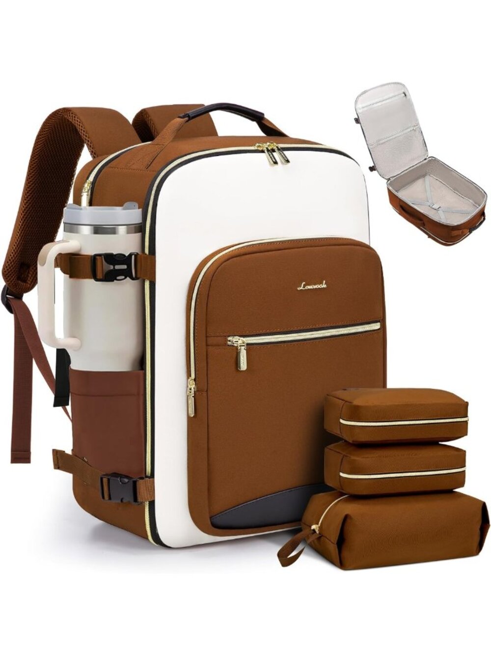 Spacious 40L Travel Backpack, Airline Approved Carry-On, Waterproof Weekender